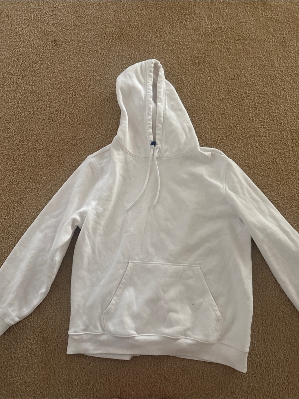 Divided White Men's Hooded Pullover Sweatshirt